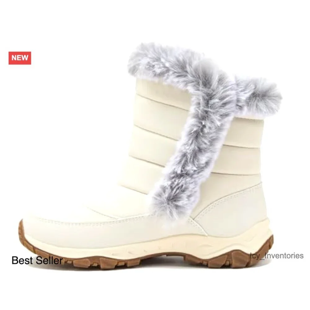 Waterproof Insulated Snow Boots Lace Up Slip On Winter Shoes Classic Cozy Warm